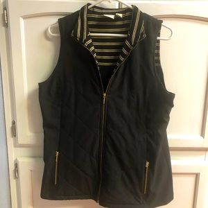 Chicos black and gold vest